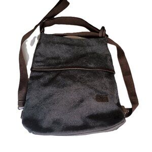 DXYIZU Convertible Dark Gray Canvas Crossbody Tote Backpack Bag